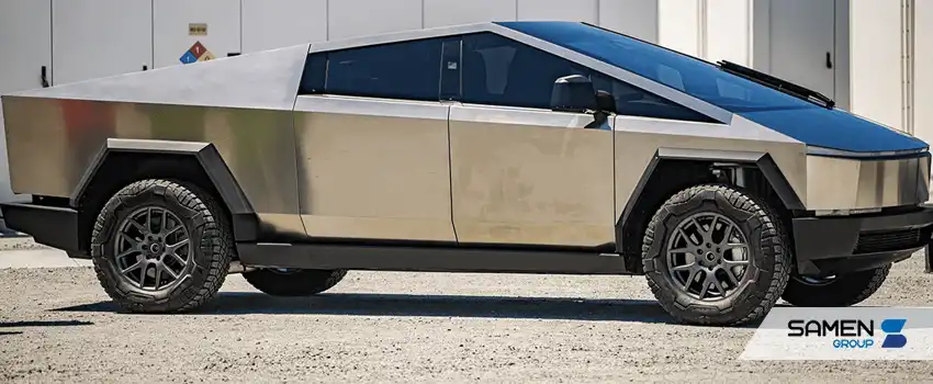 سایبرتراک، خودروی آینده با بدنه ای از استنلس استیل