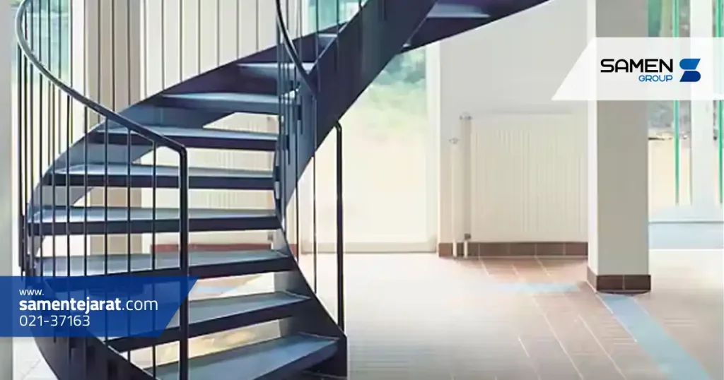 نمونه های راه پله گرد استیل برای فضای کم 6 ویژگی های مهم در طراحی راه پله گرد استیل برای فضای کم