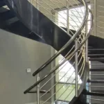 نمونه های راه پله گرد استیل برای فضای کم | طراحی مدرن، مقاوم و زیبا