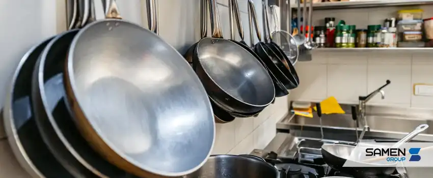 جلوگیری از چسبیدن غذا به ظروف استیل