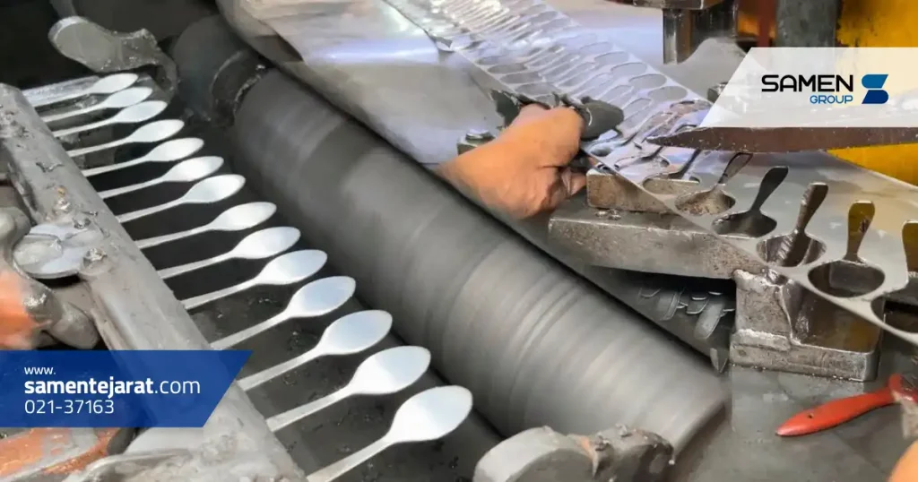 آموزش مرحله به مرحله تولید قاشق استیل 