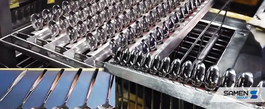 آموزش مرحله به مرحله تولید قاشق استیل