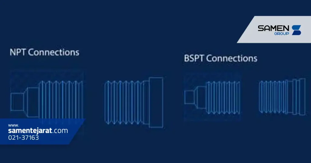 انواع رزوهNPT وBSP وG