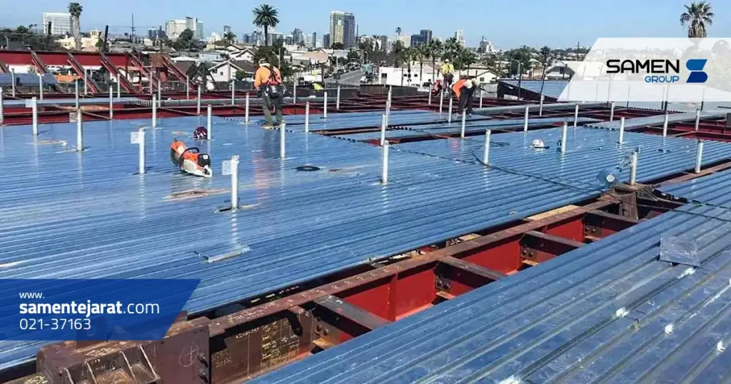 سقف عرشه فولادی در پروژه های صنعتی