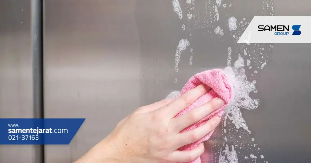 پوشش محافظ استیل بعد از رفع خش